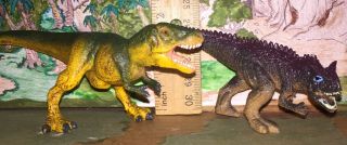 Safari Ltd Mini T.  Rex Sue And Ko Schleich Carnotaurus Dinosaur Figures