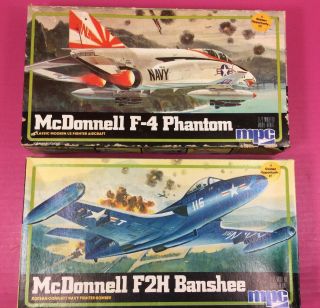 1/72 Mpc F2h Banshee Model Kit 1 - 4305 And F - 4 Phantom Kit 1 - 4302