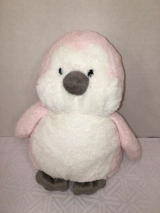 Vguc - 10” Toys R Us Plush Pink Penguin Stuffed Animal White Grey