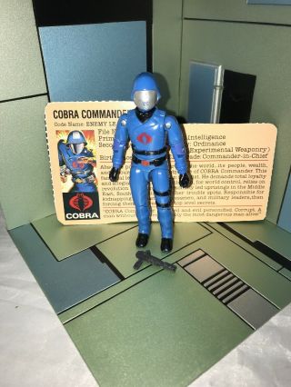1983 Cobra Commander V.  1 Swivel Arm 100 Complete W/fc File Card Gi Joe