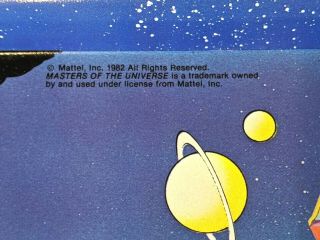 MASTERS OF THE UNIVERSE Vintage 1982 TV TRAY Mattel He - Man MOTU Skeletor Metal 2