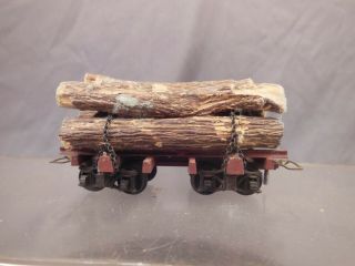 Vintage Ho Scale Logging Skeleton Car W/load Metal/wood Craftsman Built