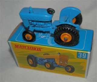 All Blue.  1960s.  Matchbox Lesney,  39 Ford Farm Tractor. ,