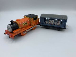 Thomas Train Trackmaster Motorized Billy And Chicken Car Slight Wear On Billy