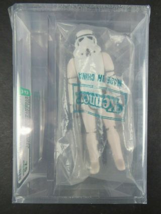 Vintage Star Wars Stormtrooper Afa Graded 75 Figure In Orig Package