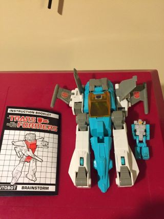 Transformers G1 Brainstorm With Instruction Booklet