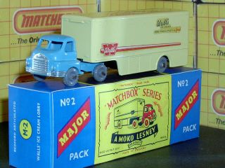 Matchbox Lesney Bedford Walls Ice Cream Lorry M - 2a Gpw D - C Major Vnm Crafted Box