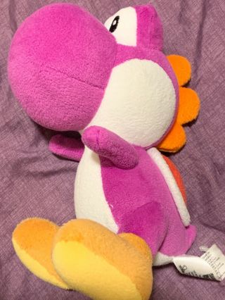 Authentic Little Buddy Mario All Star 7 " Purple Yoshi Plush Toy Usa