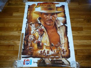 Pepsi Indiana Jones Last Crusade Lucasfilm Poster Rare Vintage 1986