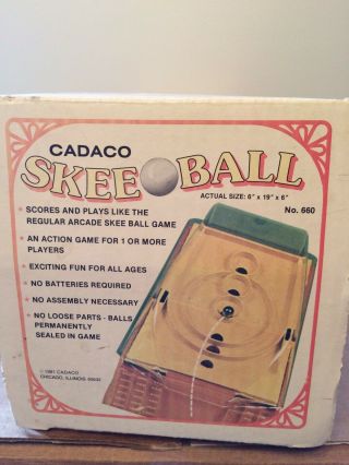 Cadaco Vintage Skee Ball Game Toy