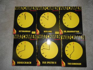 Matty Collector Watchmen Complete Set Of 6 Figures Opened 2013 Mattel