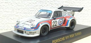 1/64 Kyosho Porsche 911 Rsr Turbo Racing 22 Martini 1974 Diecast Car Model