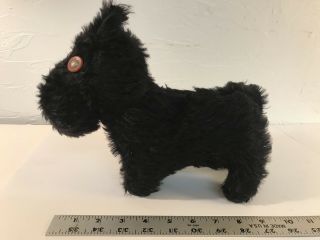 Rare Vintage Stuffed Scottie Dog Animal Button Eyes Collectible Toy