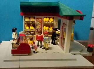 Playmobil Bakery Set; Pre - Owned,  Includes Custom - Made Miniature Food Set