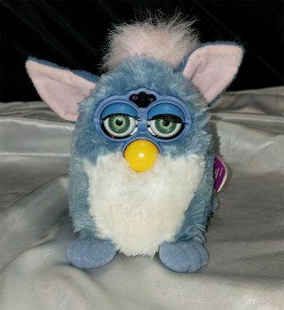 Tiger Furby Blue White Pink - 70 - 800 With Tags