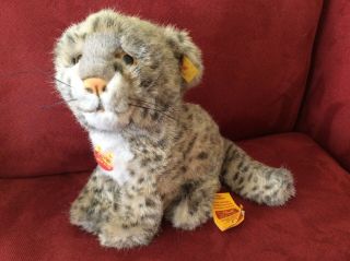 Vintage Steiff Stuffed Plush “snobby Baby” Snow Leopard With Tags