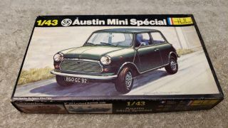 Vintage Heller Austin Mini Special Plastic Model Kit 1/43 Scale Boxed
