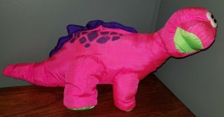 Vtg Fisher Price 1992 Puffalump 2222 Pink Dino Roar Roaring Dinosaur Plush Toy