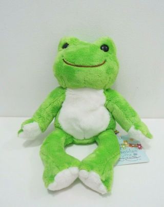 Pickle The Frog Green Nakajima Beanie 10 " Plush Stuffed Tag Toy Doll Japan