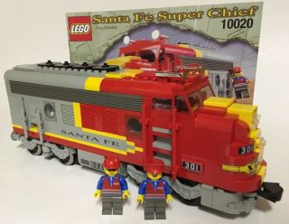 Powered Lego Trains Santa Fe Chief 10020 Complete With Instructions