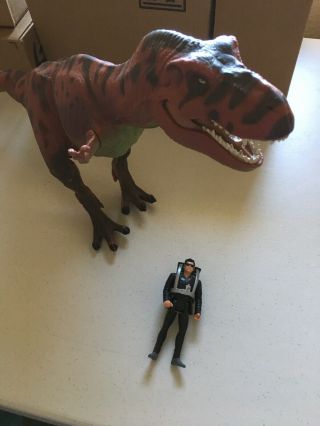 Vintage 1993 Jurassic Park T - Rex & Ian Malcolm Figure