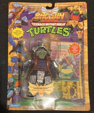Teenage Mutant Ninja Turtles 1994 Shogun Don W/ Yellow Weapons & Card