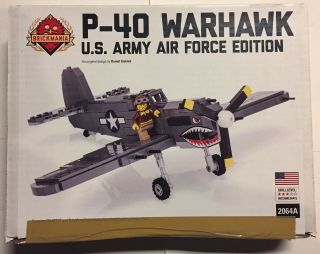 Brickmania Custom Lego P - 40 Warhawk U.  S.  Army Air Force Edition