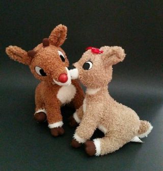 Hallmark Light Up Rudolph The Red Nosed Reindeer Kissing Clarice Plush