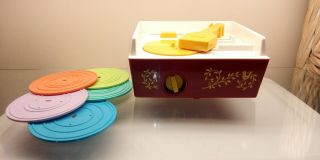 Vintage Fisher - Price Sesame Street Music Box Record Player With 5 Records 2014