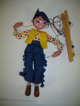 Vtg Pelham Puppets Marlborough Wilts Walt Disney Cowboy Marionette Toy W/box