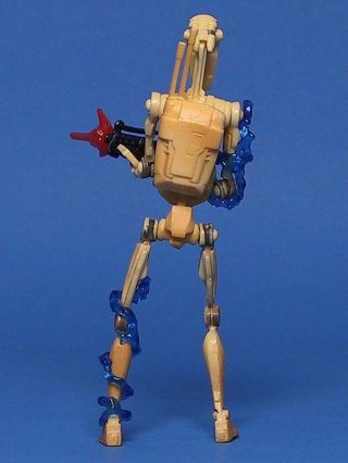 STAR WARS LOOSE AOTC VERY RARE WHITE BATTLE DROID IN ARENA BATTLE.  C - 10, 3