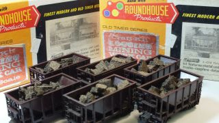 Roundhouse Products Model Train Old Timer Series Logging Mining Cart Ho Scalem79