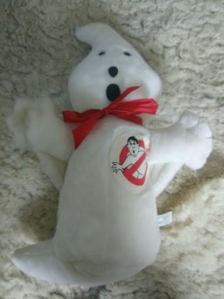Vintage Ghostbusters Rare White Stuffed Plush Toy A - 1 Novelty 1984 People Buster
