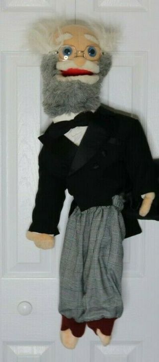 Large 34 " Old Man People Hand Puppet Unmarked