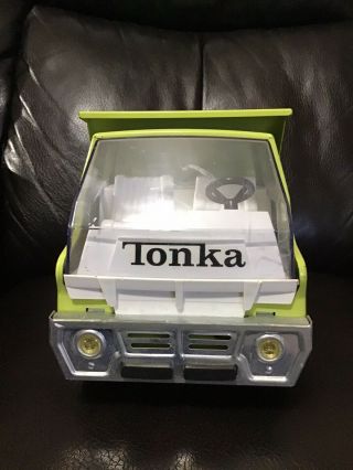 Tonka 1960 ' s Hydraulic Dump Truck Lime Green Pressed Steel 13200 Vintage 2