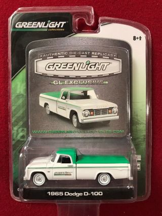 Greenlight 1965 Dodge D - 100 Pickup Gl Exclusive White 