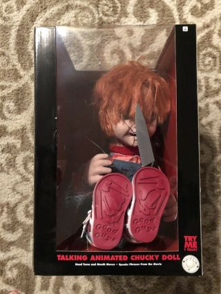 Animated Chucky Doll 24 " Gemmy Bride Of Chucky Talking Moving Collector Doll
