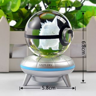 Pokemon Gengar 3D LED Crystal Pokeball Night Light Table Desk Lamp USB Xmas Gift 2