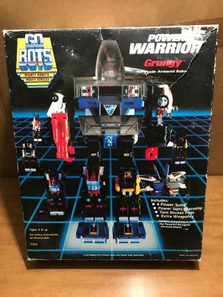 1985 Tonka Gobots Power Warrior Grungy Robot W/ Box & Instructions