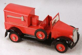 Vintage Tekno Denmark Tin Toy Fire Truck Falcks Redningskorps " Øksevogn "