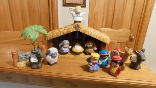 Fisher Price Little People Nativity Set 13 Pc Christmas Very Gently