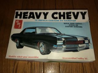 Amt 1970 Chevy Impala Heavy Chevy Art - Plastic Model Car Kit - 1/25