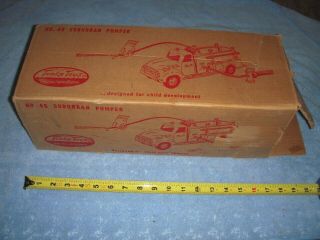 1950 ' s TONKA TOYS NO.  46 SUBURBAN PUMPER Fire Truck Box 2
