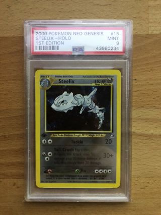2000 Pokemon Neo Genesis Steelix Holo 1st Edition 15/111 Psa 9