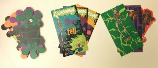 Vintage 1997 Goosebumps Pizza Hut Promotion Glow And Tell Story Cards Set Rare