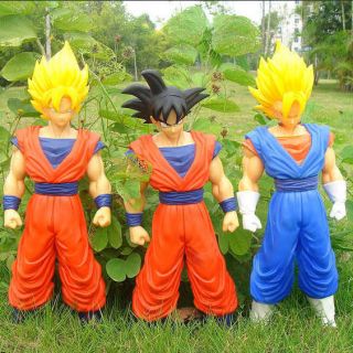 Large Set Of Three Dragon Ball Z Figures Goku Vegetto Gokou 17 " High Each