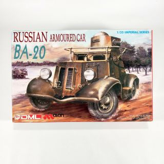 Dml Russian Armoured Car Ba - 20 Model Kit 1/35 Wwii Vintage