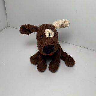 Russ Berrie Luv Pets Brown Plush Bean Bag Snaps Puppy Dog Toy 5 "