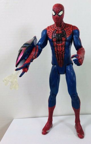 2012 Spiderman 10” Talking Action Figure Marvel Avengers W/ Web Glaster