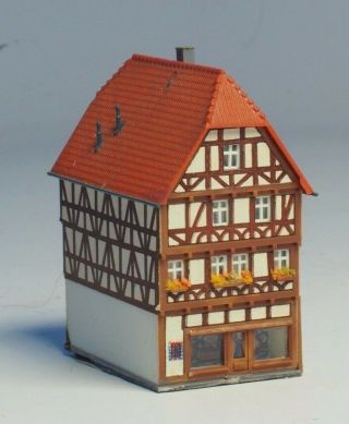 Built Kibri Z - Scale Half Timbered Town House 11